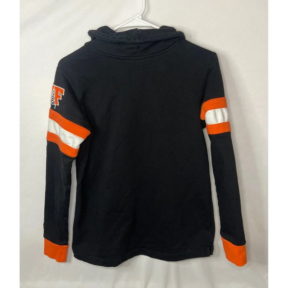Champion‎ Finley Pullover Hoodie Black Orange White Stripe Size M
